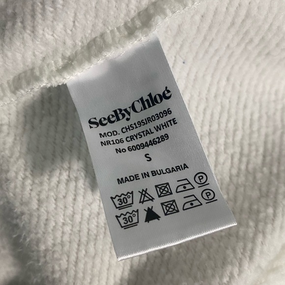 See by Chloe white hoodie mini dress sm - Picture 8 of 10